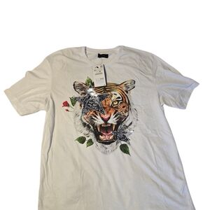 Zara White Tiger Graphic Tee